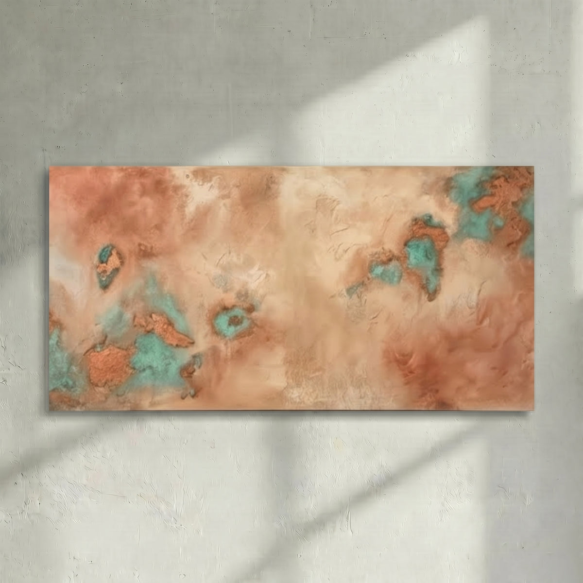 Copper & Teal Cloud Abstract Painting