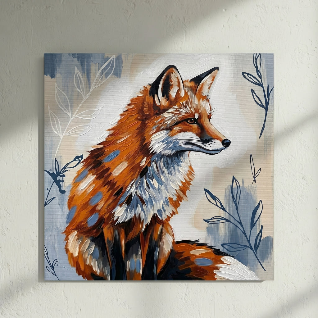 Red Fox Botanical Painting