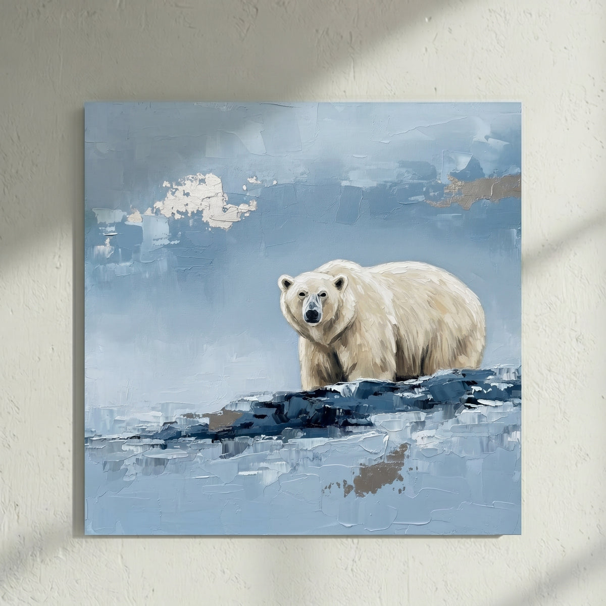 Polar Bear Ice Painting