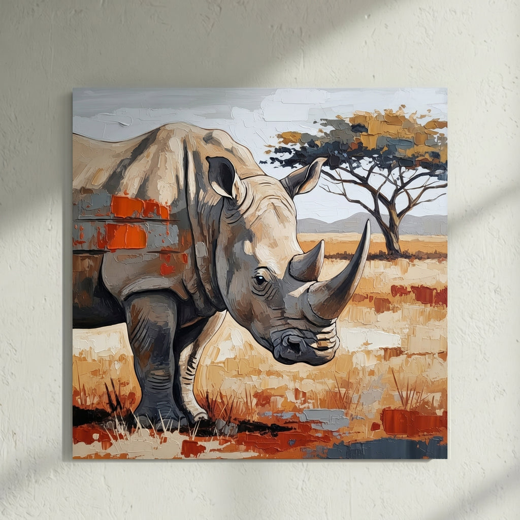 Rhino Savanna Painting