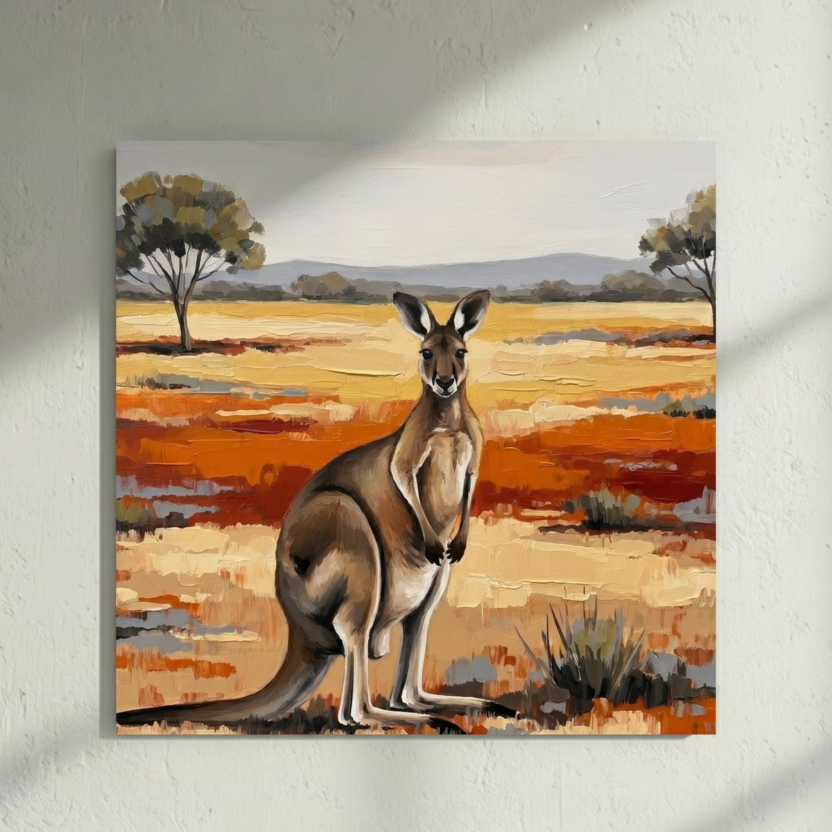 Kangaroo Outback Painting