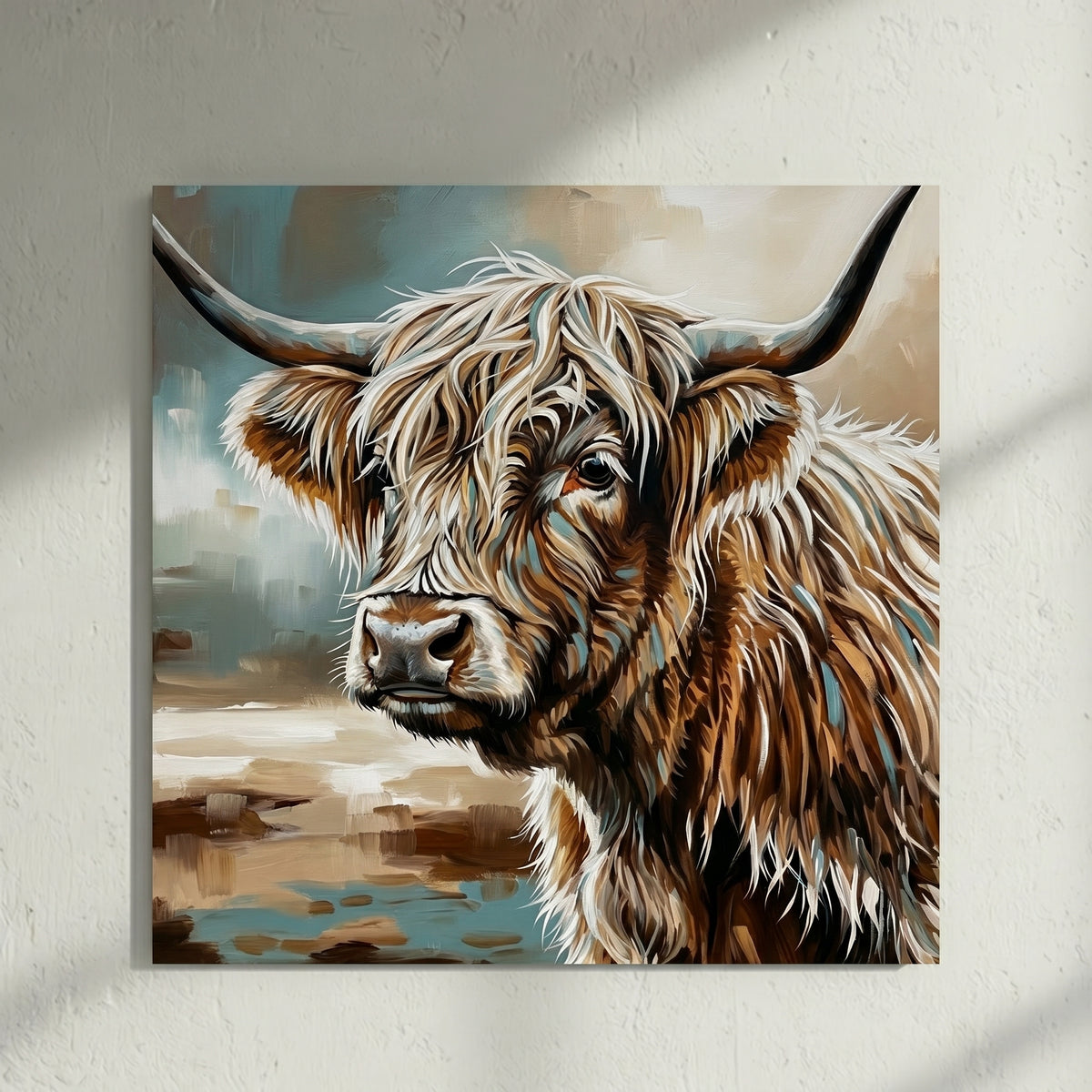 Highland Cow Framed Painting