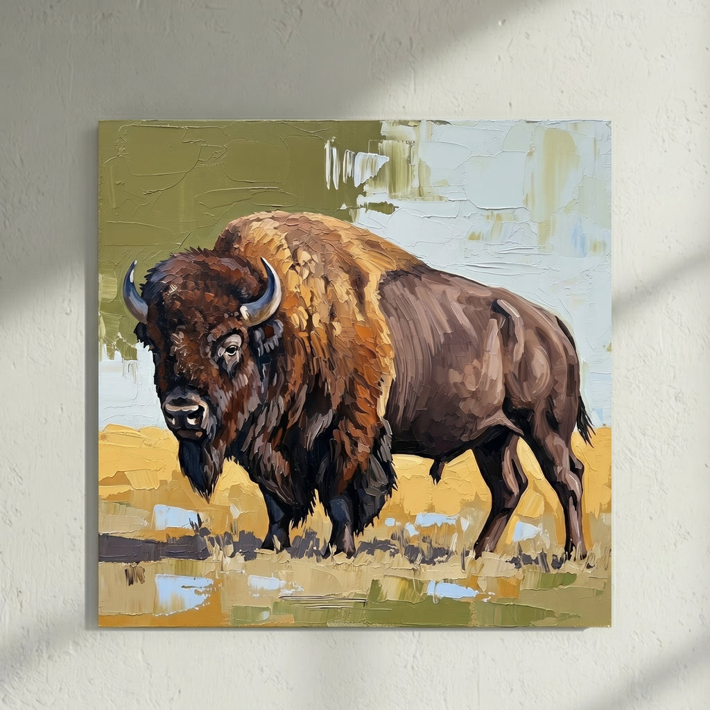 Bison Prairie Field Painting