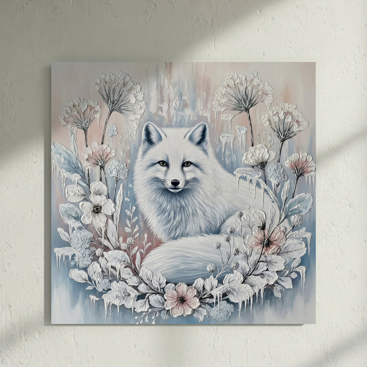 Arctic Fox Winter Painting