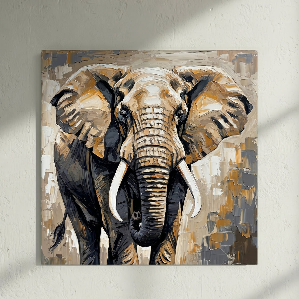 Elephant Close-Up Painting