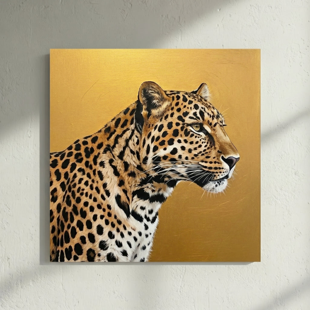 Leopard Gold Foil Painting